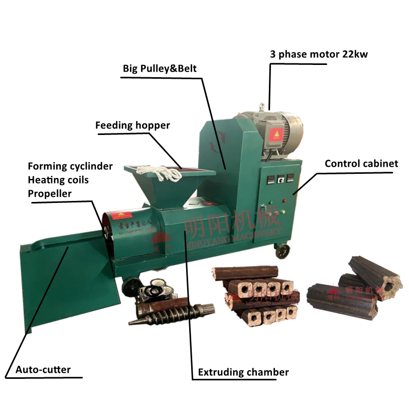 Wood Briquette Press Machine/Briquetting Machine Sawdust/Charcoal Making Machine From India