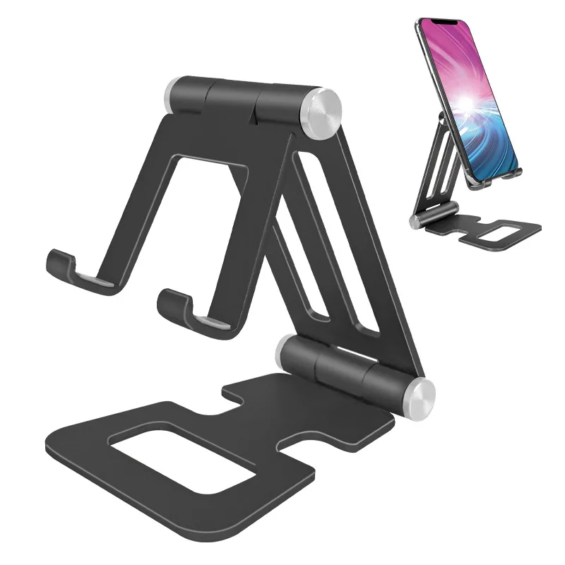 aluminum alloy foldable smart phone stand multi angle adjustable metal pc desktop bracket for all phones