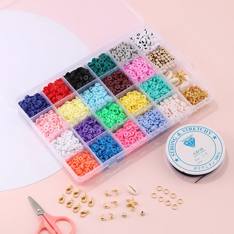 6mm 4000pcs Round Ceramic Clay Beads Bracelet Making Kits Diy Toys Premium Alphabet Letter Beads Clay Beads For Bracelets