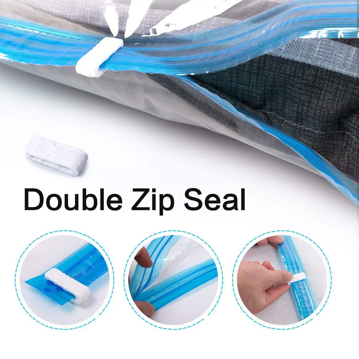 Vacuum Storage Bags Reusable Vacuum Bag for Clothing Packaging Compression Bags for Travel with Electric Pump
