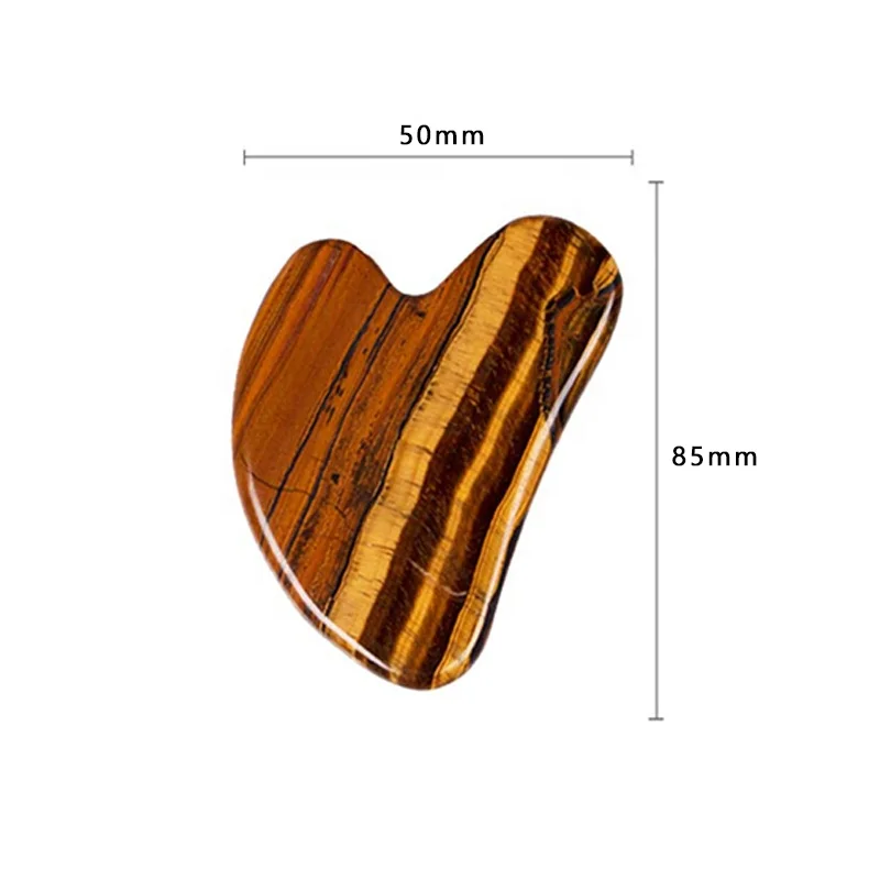 Gusha Modern Style Tiger Eye Crystal Set for Massage Laser Printed Love Theme Polished Technique