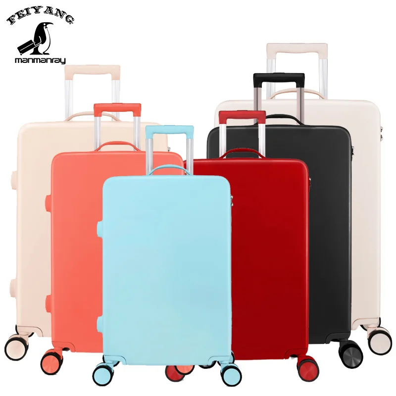 Оптовая продажа, простая тележка из 3 предметов, наборы чемоданов на колесиках, чемодан на колесиках