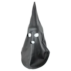 PU Leather Head Mask BDSM Hood Mask Open Eye Headgear Role Play Erotic Fetish Open Mouth Hood Slave Restraint Kinky Halloween