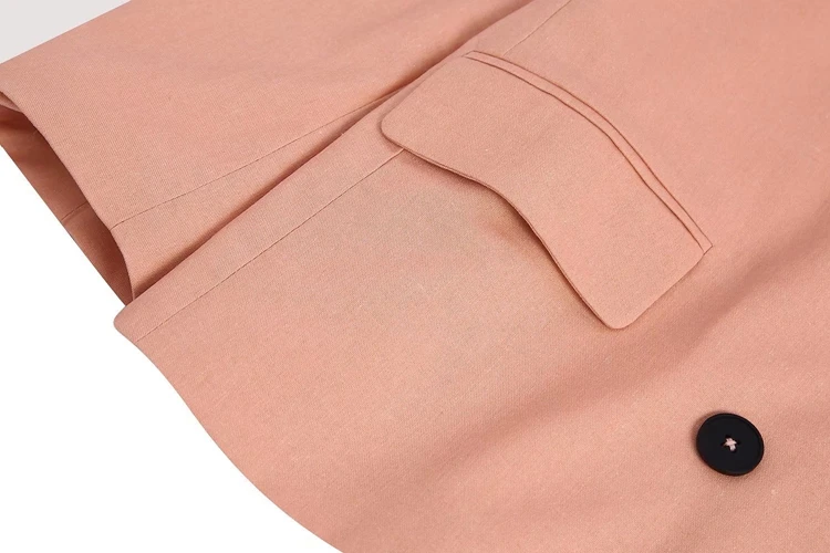 2022 new arrival double-breasted linen casual suit women clothes women suit pants