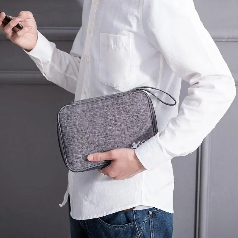 RU Data cable storage bag travel charger digital bag earphone storage box USB flash drive multifunctional organizing bag