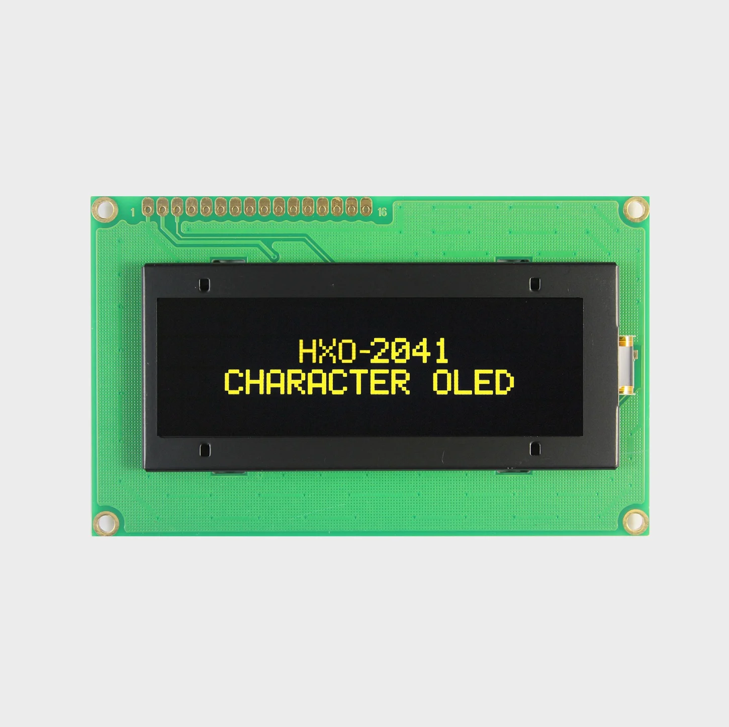 
20x4 character oled display 4/8 bit parallel interface oled character screen size oled 2.8 black background yellow characters 