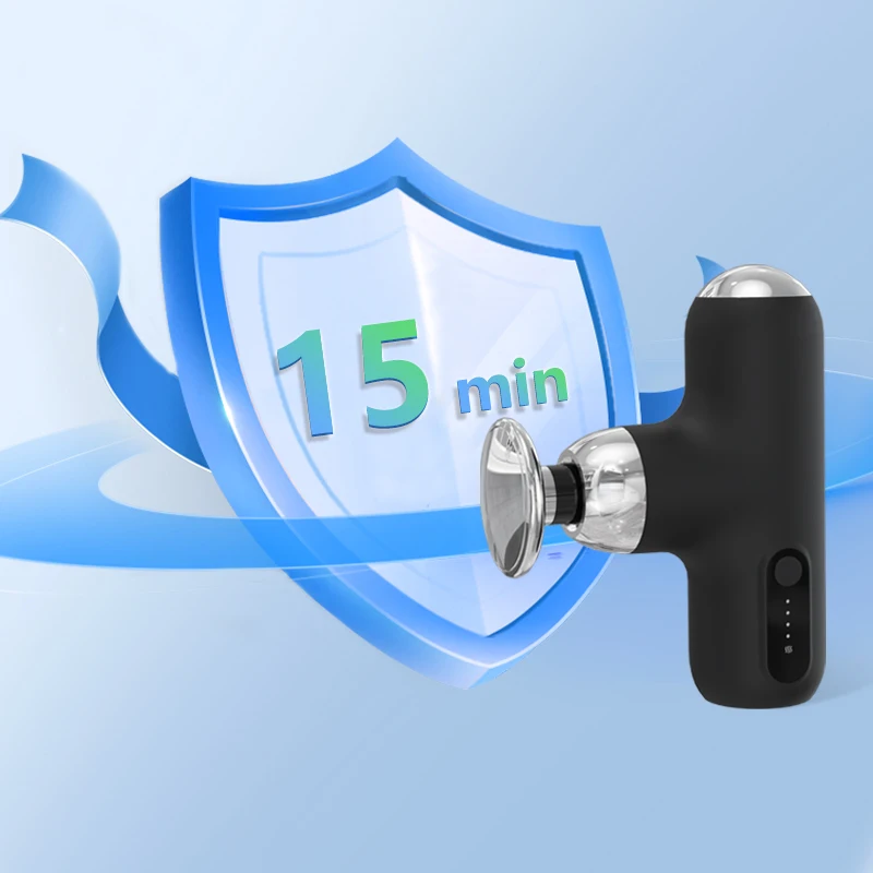 Hezheng High-Quality Deep tissue Massager: 4-Head, Handheld, Portable, for Fascia, Cordless Mini Massage Gun with hot compress