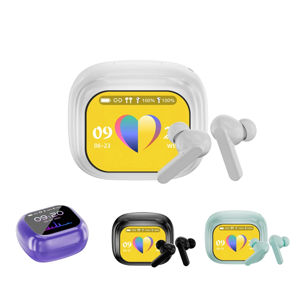 WT-7 A9pro A11 PRO Touch Screen TWS ANC ENC 2024 Earphone BT Call in-ear Headphone Noise cancelling True Wireless Earbuds