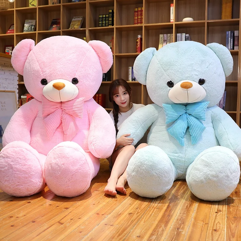Fancy two color blue and pink classical types graduation teddy bear gift custom plush toys stuffed animal giant tedy bear