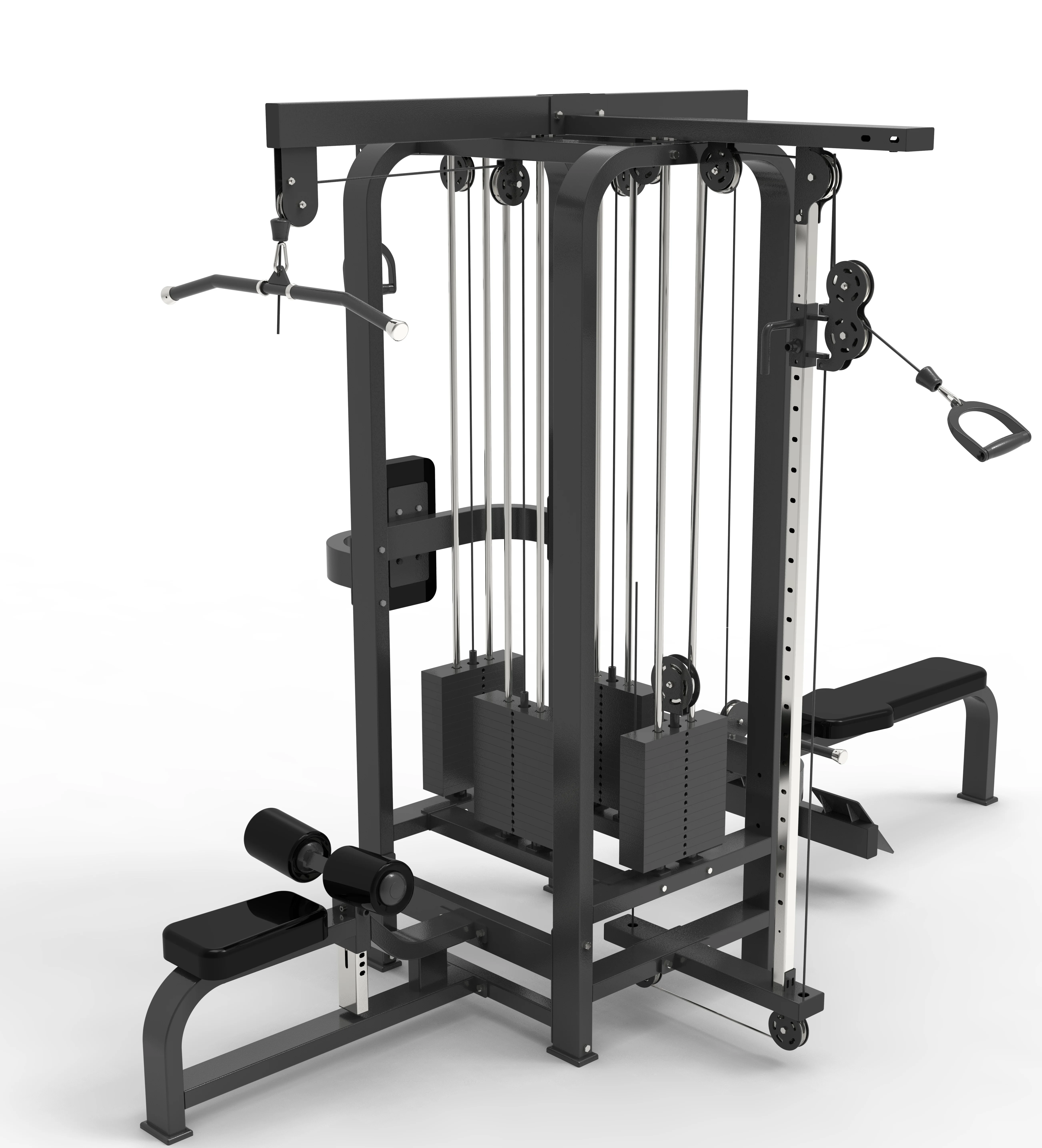 Hot sale  4/ four Station smith machine multi gym functional gym fitness sets