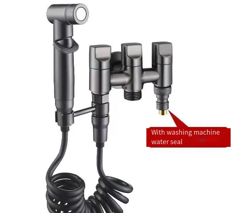 NESANA7 All copper one in three out Angle valve three control four way faucet three outlet water valve