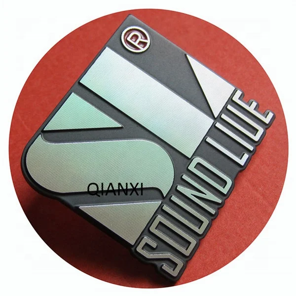 High Quality Injection Moulded 3d Name Plate Badges Die Struck Emblems Diamond Cut Nameplate