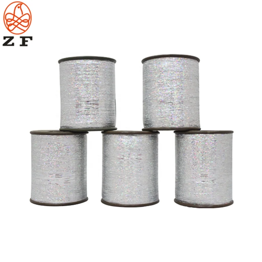 100% Polyester Thread Gold And Silver M-Type Metallic Yarn
