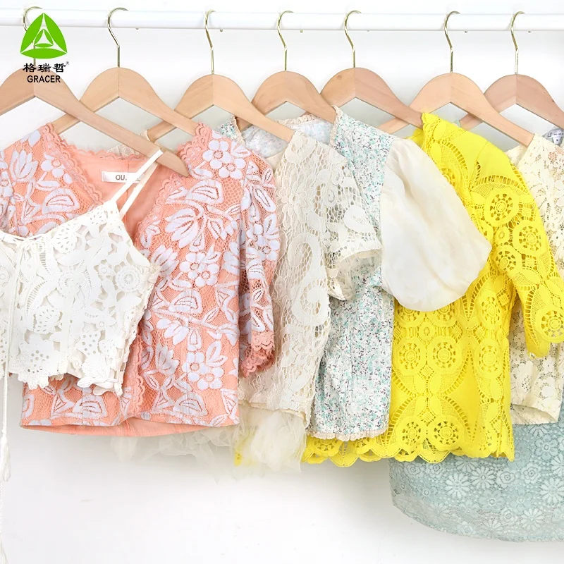 Thrift Bale Blouse Korean Used Clothes Women Used Clothes Second Hand Clothing