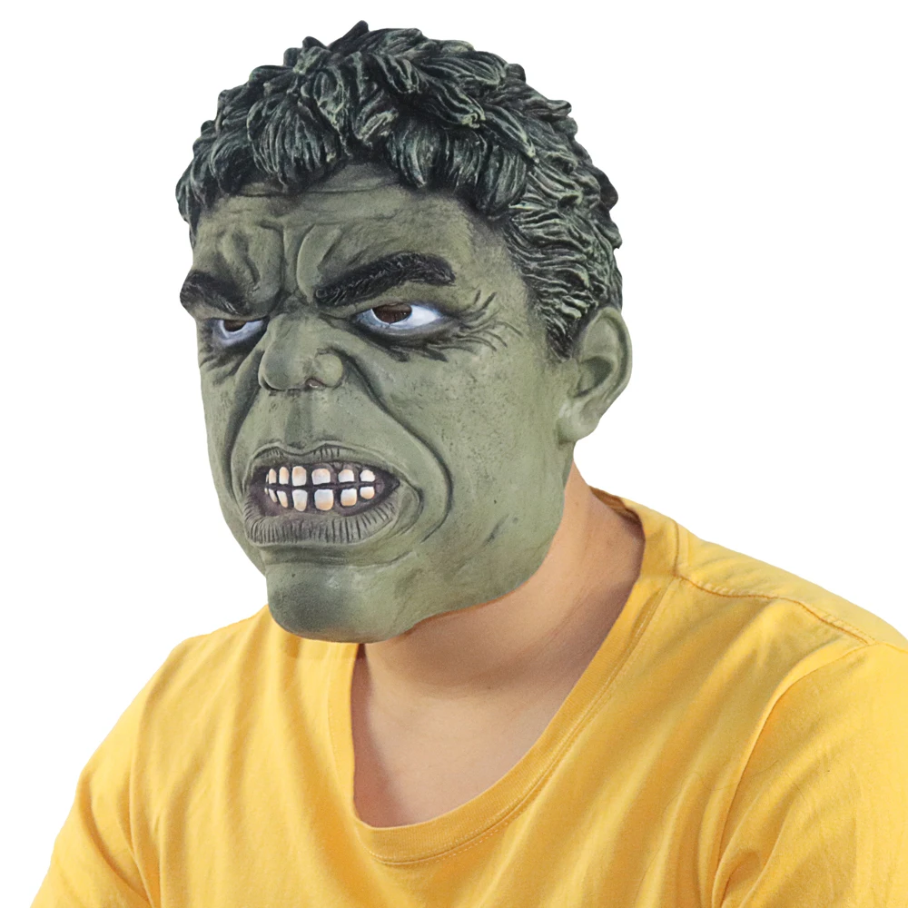 Halloween Party Wholesale Latex Hulk Helmet Masks for Cosplay Invincible Avenger Hulk Mask