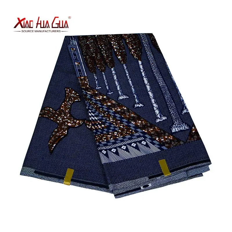 Ткань из африканского полиэстера с принтом, флорет, пальто высокого качества, 6 ярдов, Женский батик, материал с рисунком, африканская ткань, одежда FP6362