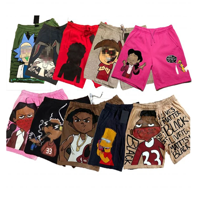 new Hot Selling designer Brand Logo Cartoon Shorts Just 100% Cotton With Tag Mens Cartoon Shorts For Men