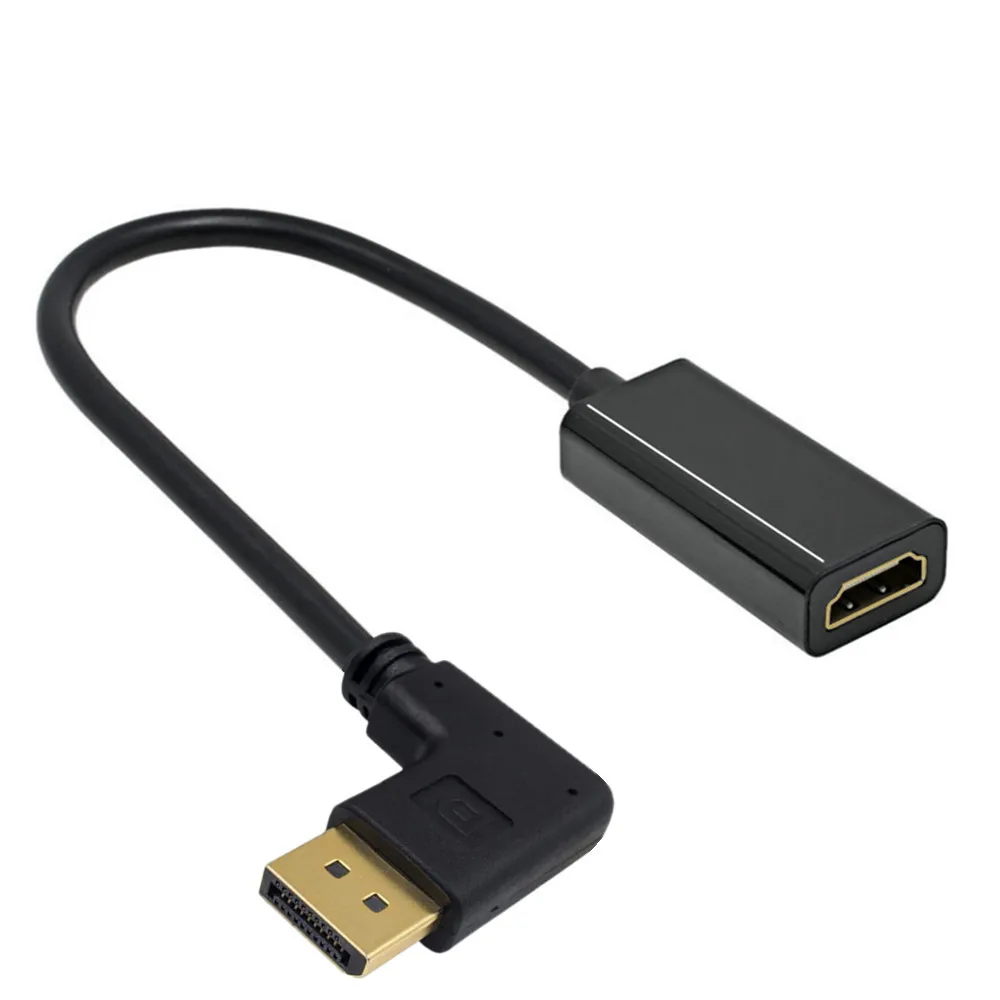 Displayport Dp 90 Degree Angled to HDTV HDM Female Adapter