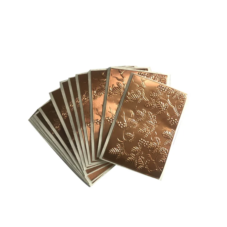 custom 3D embossed metal label wine stickers soft aluminum sticker