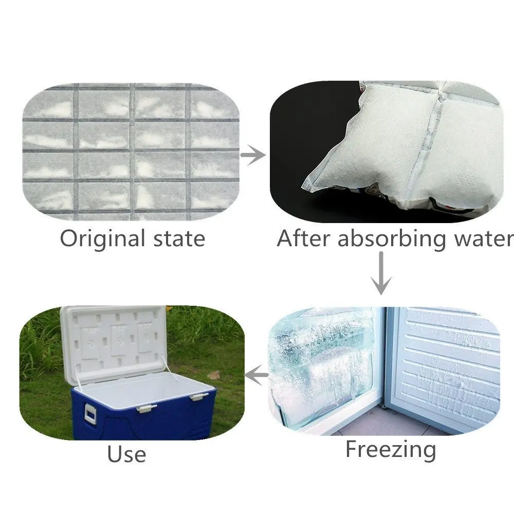 Cold Chain Insulation Transport Ice Pack For Food Seafood Fishing Dry Ice Sheet Bio Pharmacy Hydrated Ice Pack