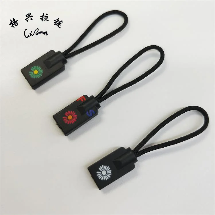 Wholesale Customized Design Silicone Rubber Rope Zipper Puller