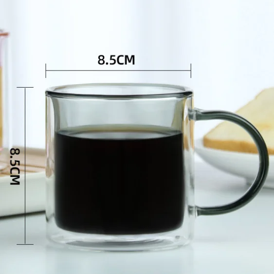 Classic Manufacture Home Coffee High Borosilicate Double Wall Glass Cup