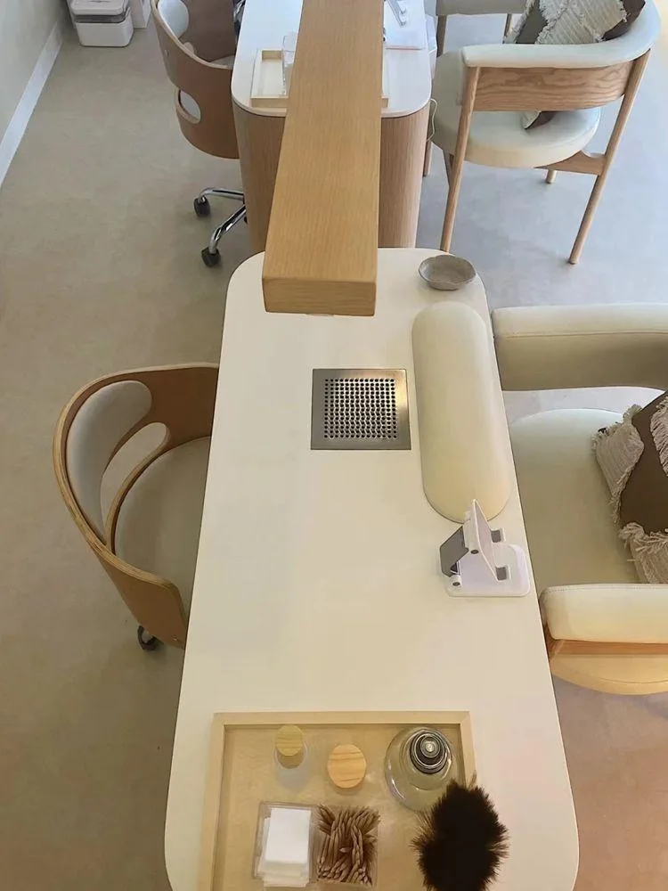 Nail Table Solid Wood Frame Manicure Table Desk Nail Supplies Japanese nail art table