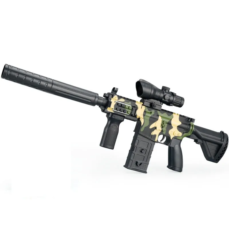 Game Gun For Kid Adult Toys Camouflage Simulation Semi Automatic Rifle Gun Toy M416 Model