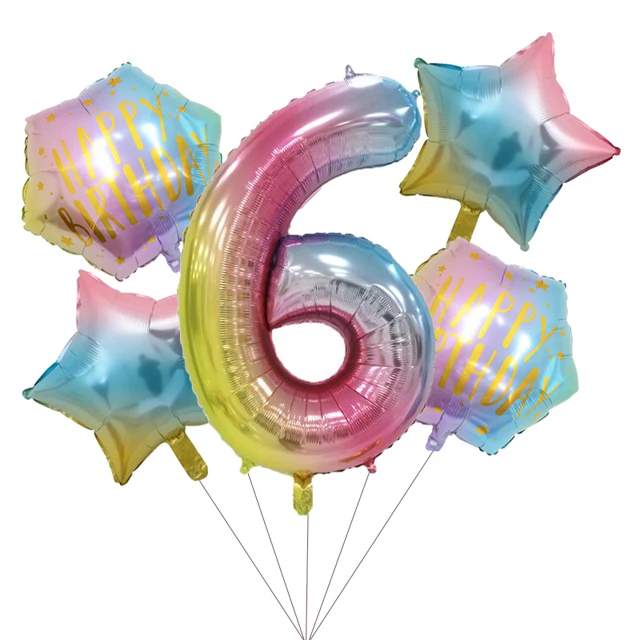 Hot Sale Happy Birthday Letters Wholesale Best Price Aluminum Foil Balloon Mylar Number Letter Decoration Set