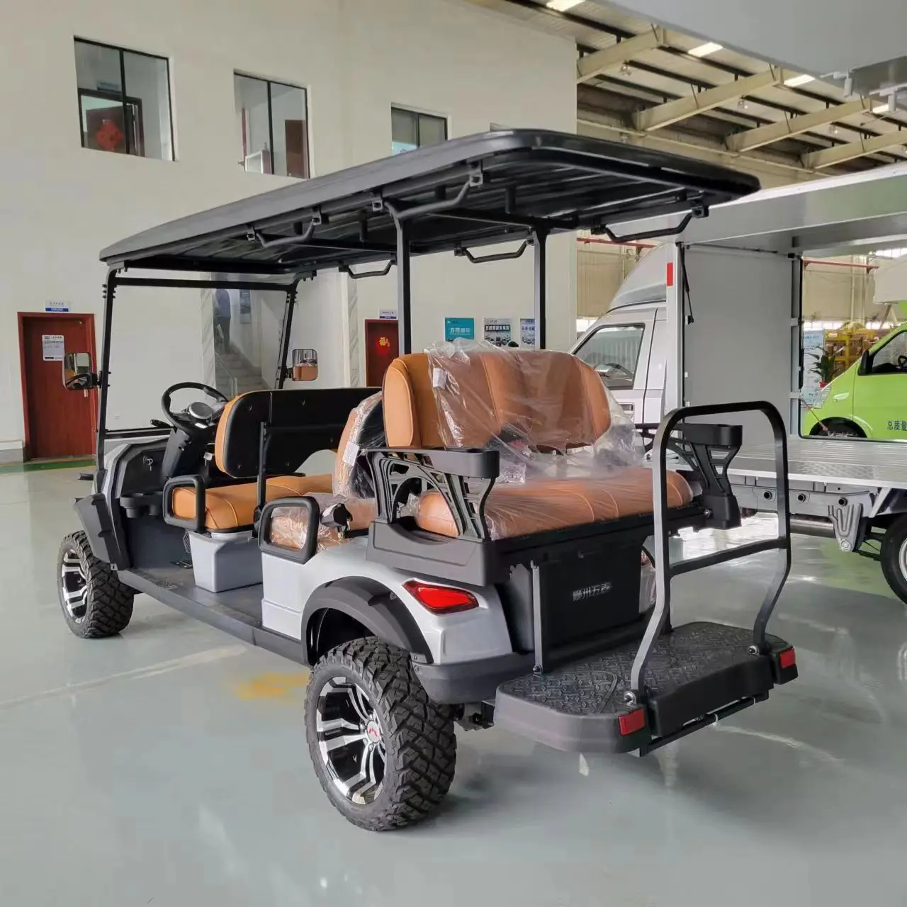 5kw Electric Golf Cart with Aluminum Frames 4+2 Seaters 5kw Curtis Controller