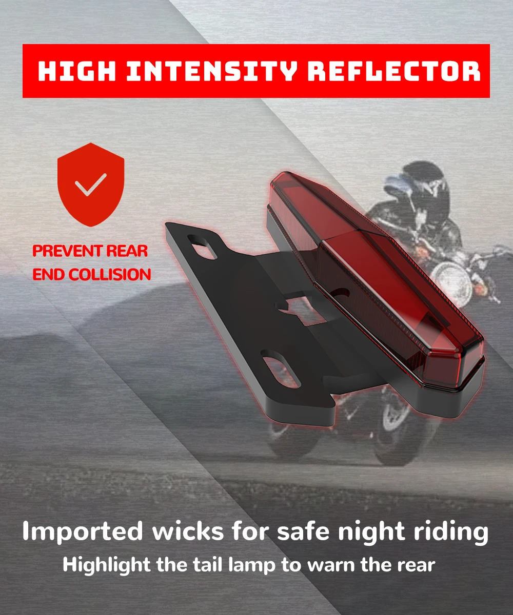 Electric BIKE/Scooter Rear Light IPX4 Electric Brake Lights Bike Accessories  48V/36V for Bicycle Rear Lights
