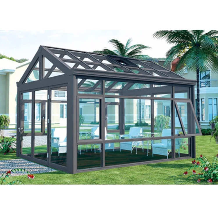 Custom outdoor large thermal insulation sunroom glass houses modern four season sun room