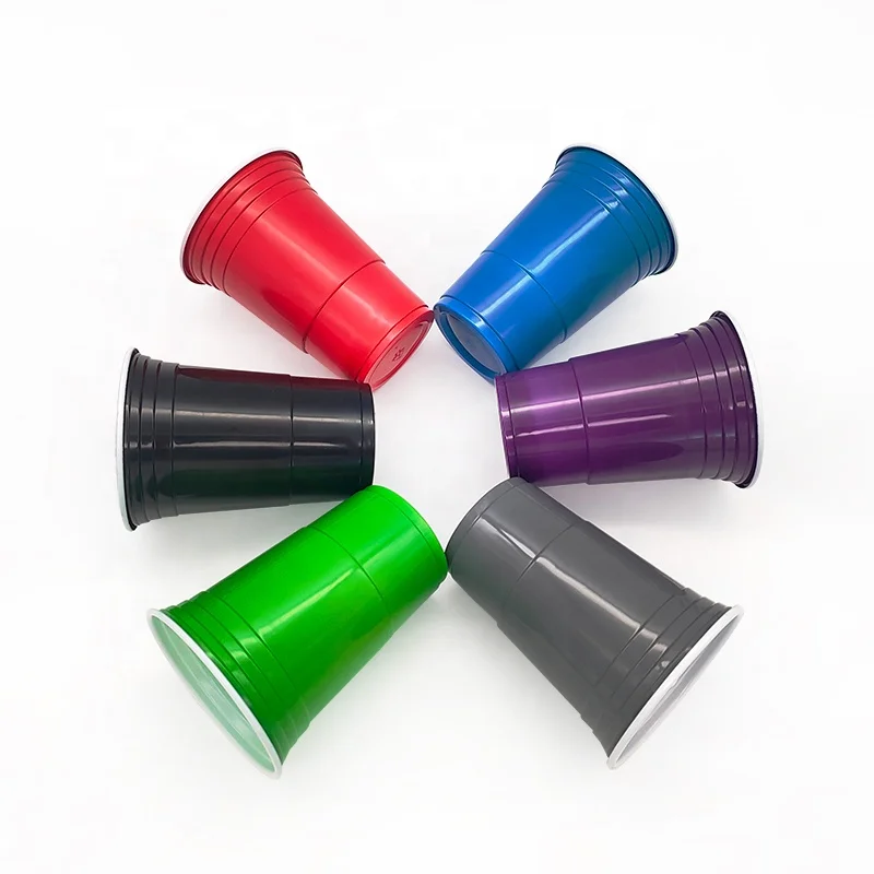 Custom 16 oz Disposable Plastic Double-color Cups Coffee Cup