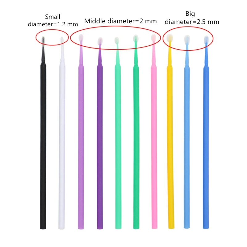 
Disposable Eyelash Extensions Dental Brush Beauty Micro Applicator 