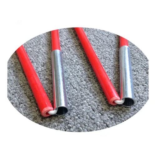 
Light Green Fiberglass Poles with metal connectors FRP Pultruded Products/FRP Tent Poles/Fiberglass Golf Sticks 