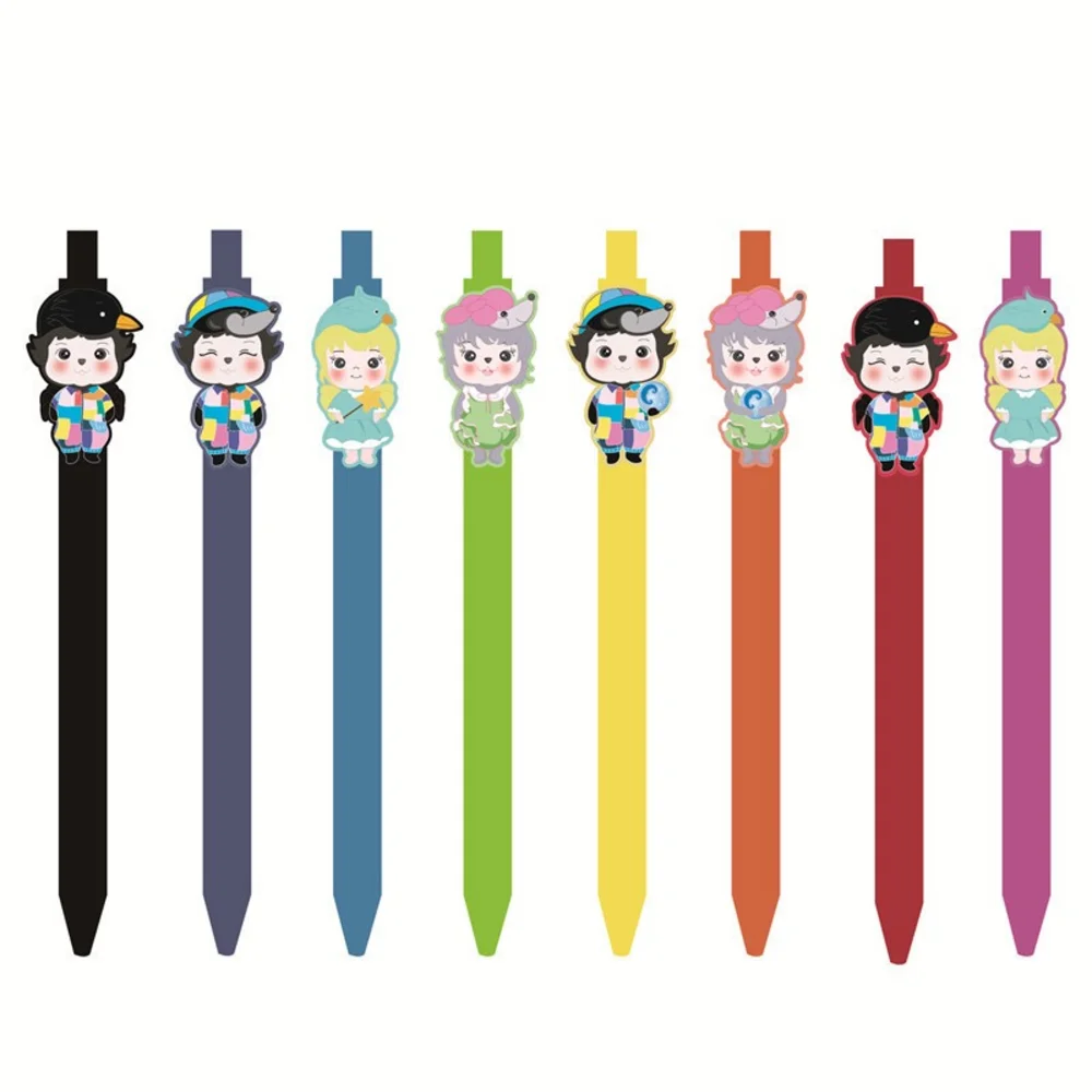 Factor Cheap Supplies Pen Girl Heart Cute Cartoon Neutral Pen Needle 0.5mm Black Student Pen Season With Custom Logo