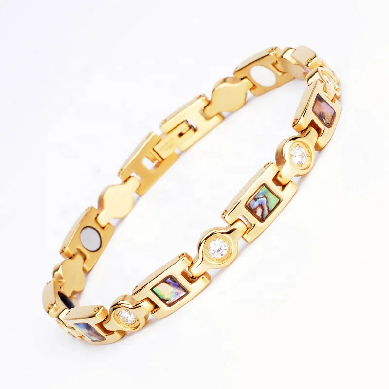 Woman Healing EMF protection Balance clasp bracelets scalar power energy Magnets therapy germanium bracelet for health body care