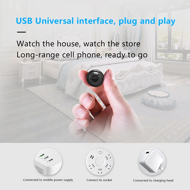 1080P Mini WiFi Surveillance Camera  Motion Detection Wide Angle IP Cameras Indoor Security Video Recorder