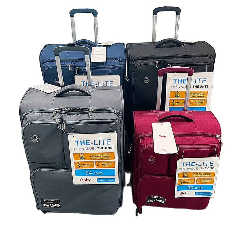 Lightweight Soft Trolley Suitcase Waterproof Large Capacity Business Luggage Multi-functional Travel Luggage
