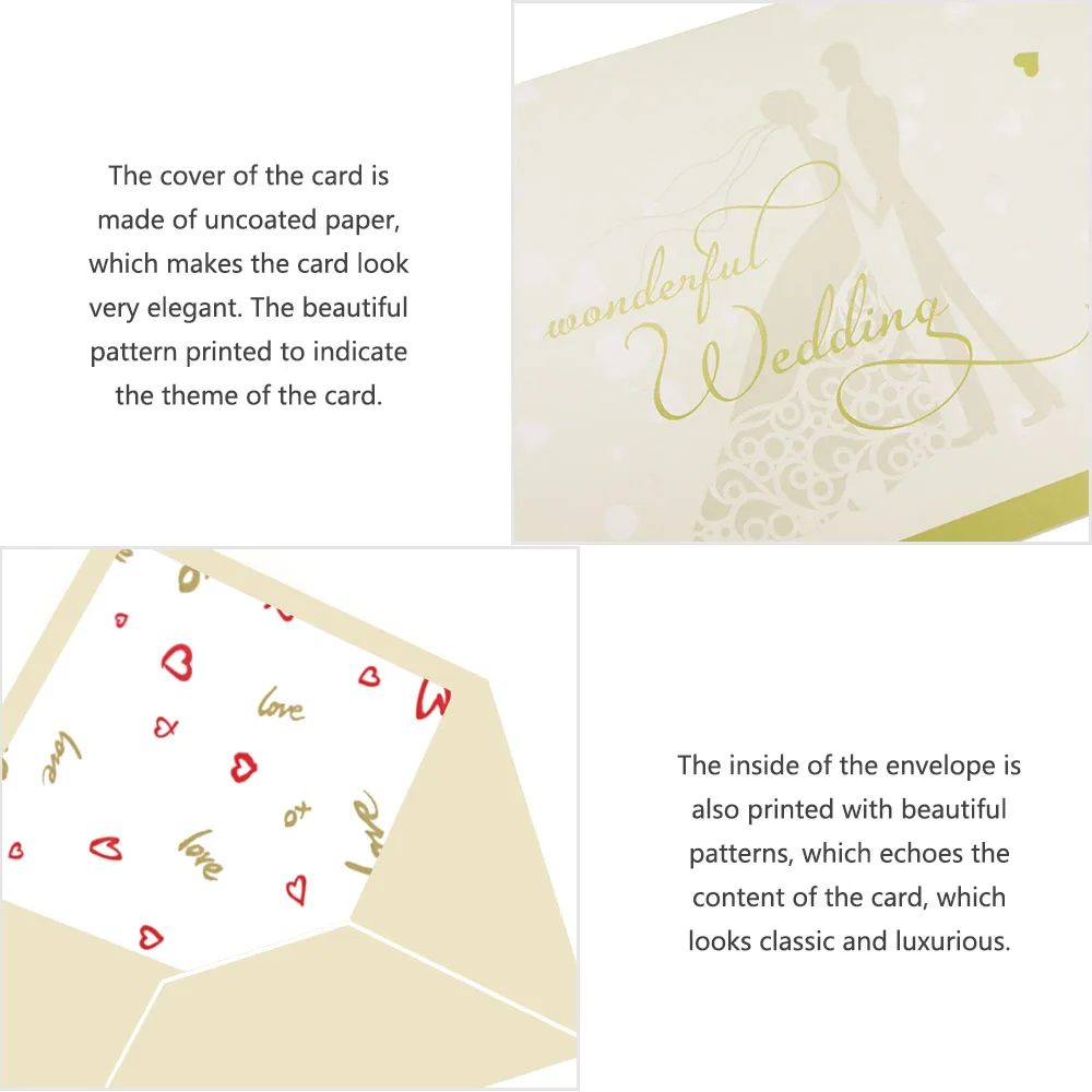 Laser Cut 3d Pop Up Luxury Wedding  Invitation Card wedding invitation card gold For Love Design