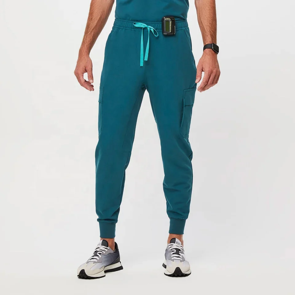 New fashion Custom Sample Design Fitted Jogger Medical Uniform Mens Scrubs Sets