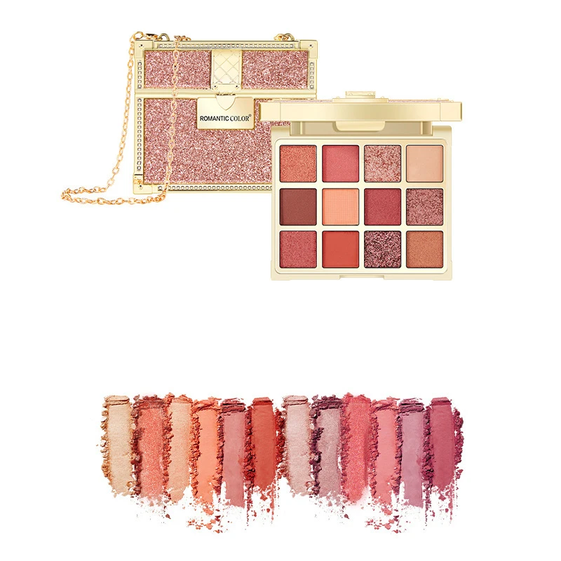 Amazon Hot Sale 12 Color Custom Make Up Eyeshadow With Magnetism Private Lable Palette Waterproof Fancy Eyeshadow Pallet