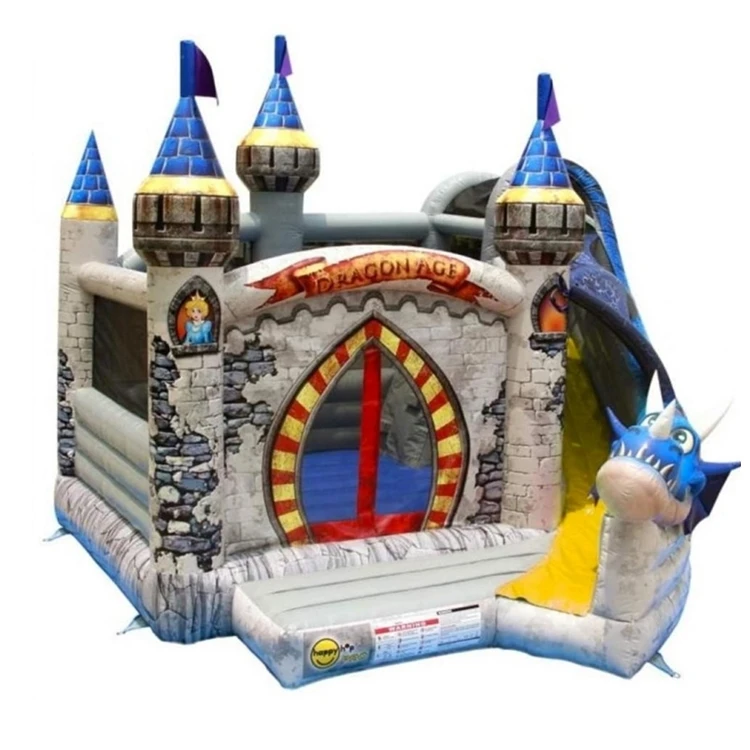 wholesale Inflatable dragon  bouncing castles with slide 2 in 1 combo game for sale