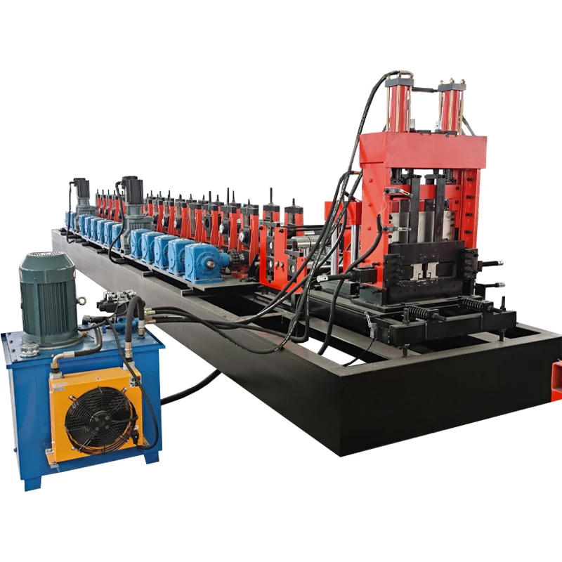 Full Automatic Steel Frame China C Section Cold Roll Form High Speed Purlin Machine with Auto Stacker