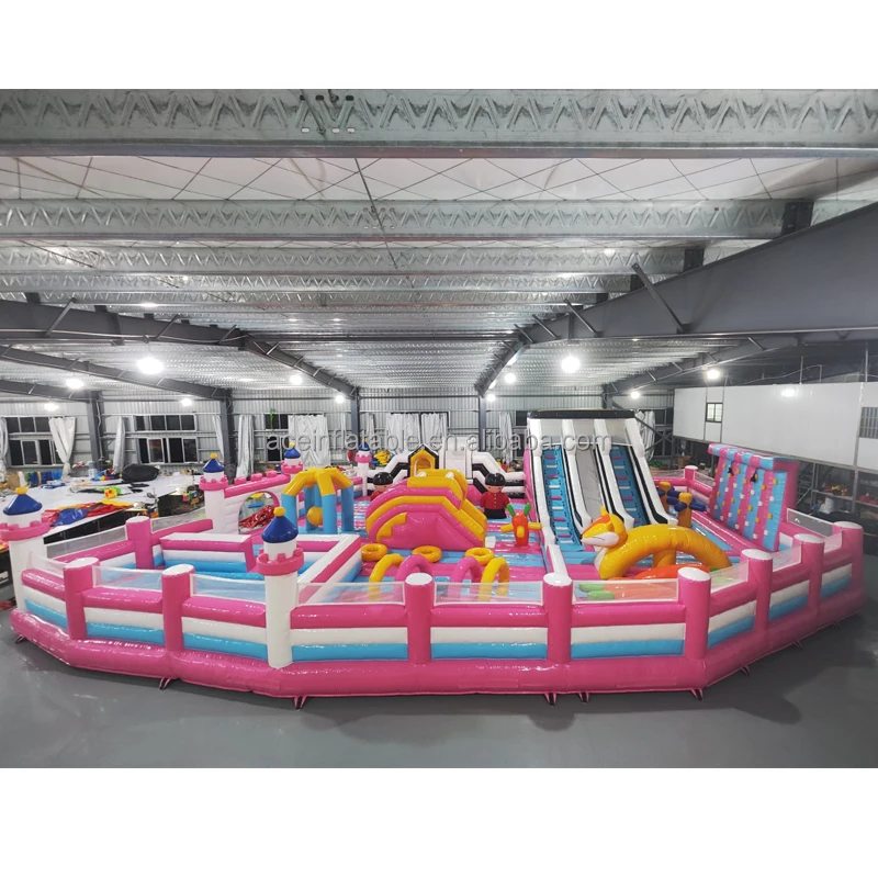 customized commercial Large inflatable Playground inflatable castle and indoor amusement equipment inflatable theme park