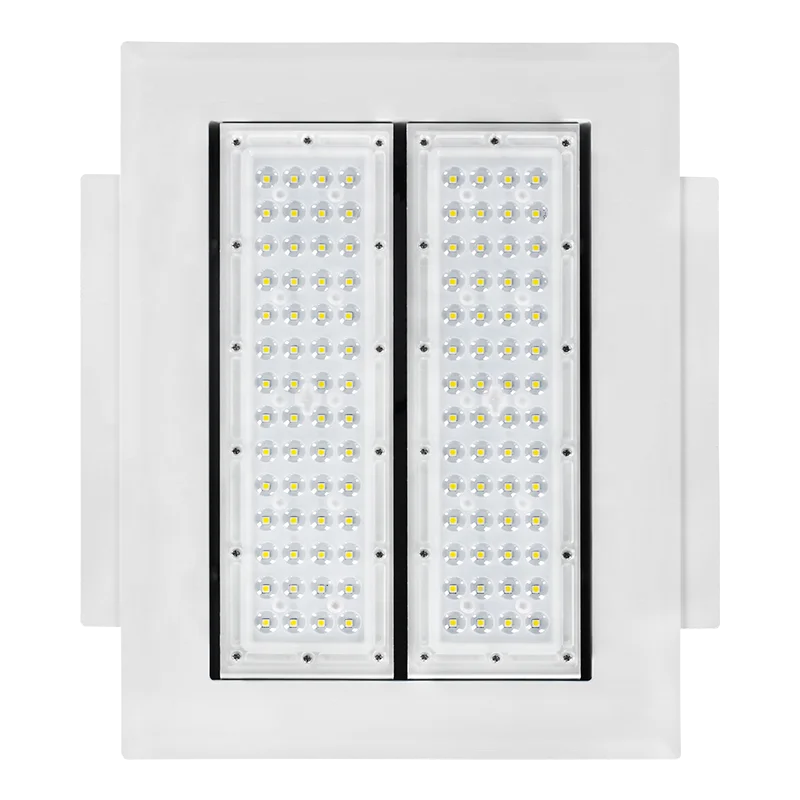 
Outdoor LED Canopy Light 60W 80W 100W Waterproof Projection Recessed Mounted Ceiling Installation Gas Station Surface 