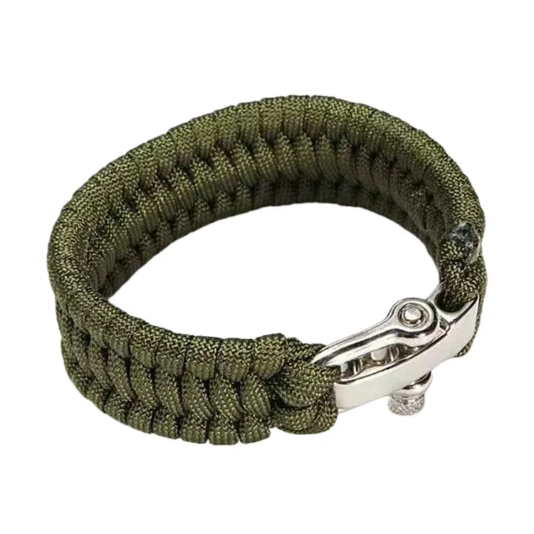 Tactical Paracord EDC Bracelet Steel Buckle Rope Latest Paracord Bracelet Adjustable Outdoor Survival Bracelet