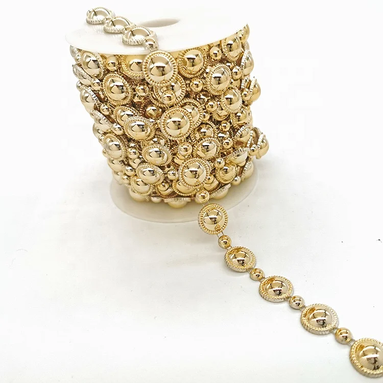 
wholesale gold plated chain with pearl for wedding art 