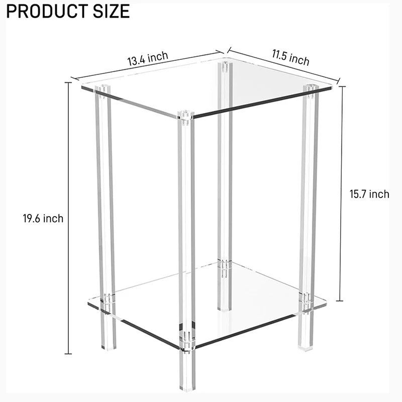 clear acrylic coffee table