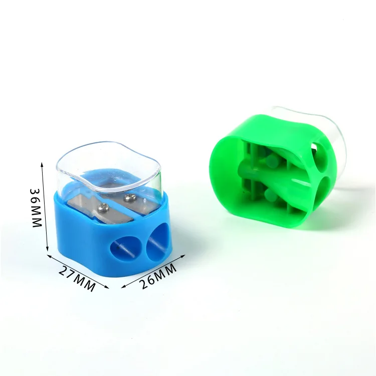 Пластиковая точилка для карандашей для бровей под заказ Косметическая точилка для карандашей с двойным отверстием